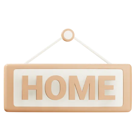 3 D Home Sign With Alpha Background 3D Icon