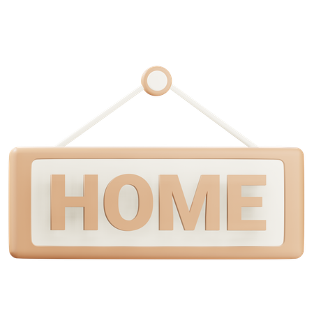 Home Sign  3D Icon