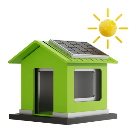 Home Solar Cell  3D Icon