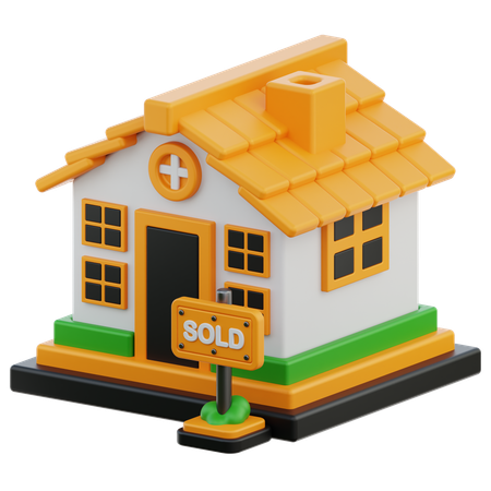 住宅売却  3D Icon