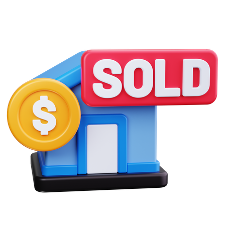 Home Sold  3D Icon