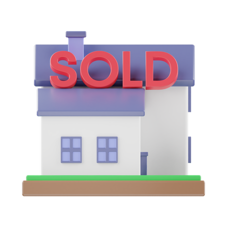 Home Sold  3D Illustration