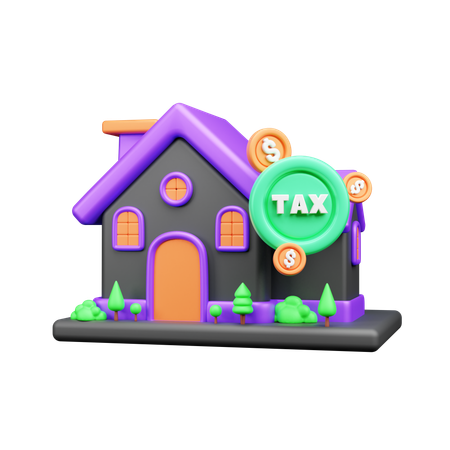 Home Tax  3D Icon