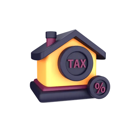 Home Tax  3D Icon