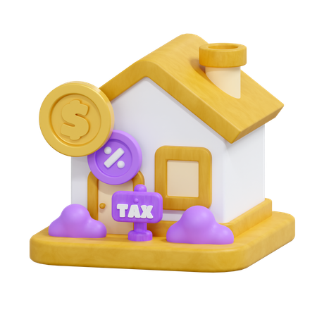 Home Tax  3D Icon