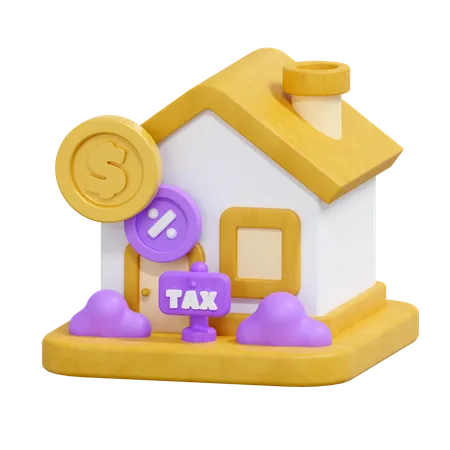 Home Tax  3D Icon