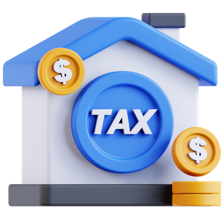 Home tax  3D Icon