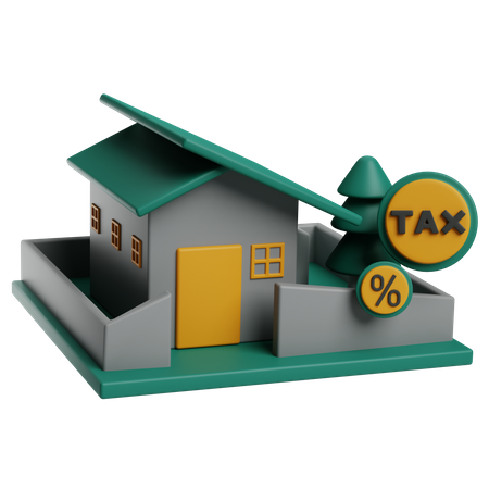 Home Tax  3D Icon