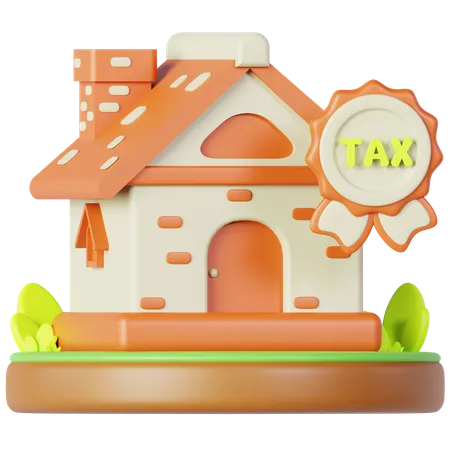 Home Tax  3D Icon