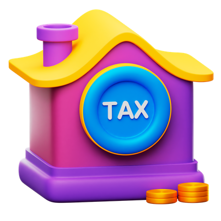Home Tax  3D Icon