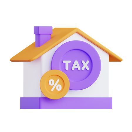 Home Tax  3D Illustration