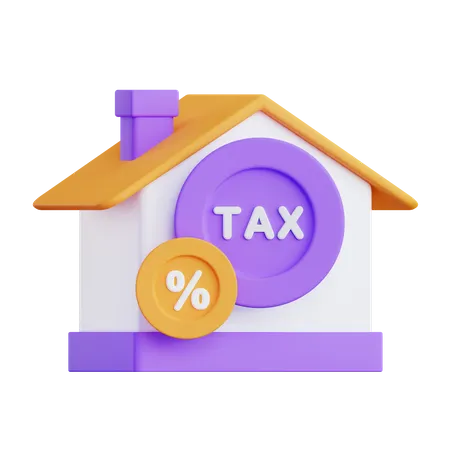 Home Tax  3D Illustration