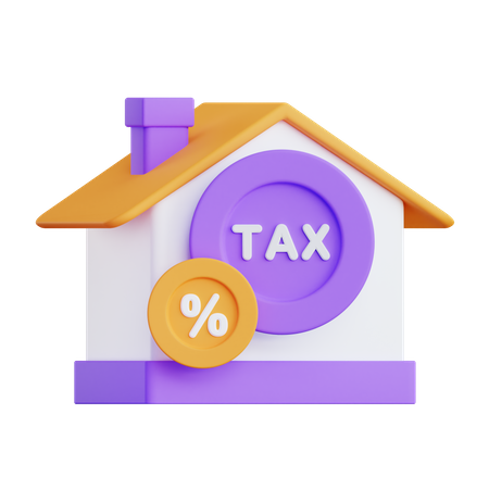 Home Tax 3D Illustration