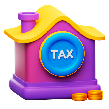 Home Tax 3D Icon
