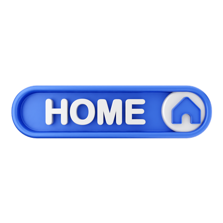 Home Text Button  3D Icon