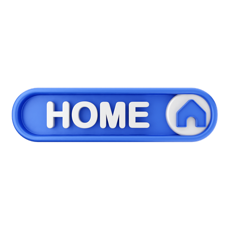 Home-Textschaltfläche  3D Icon