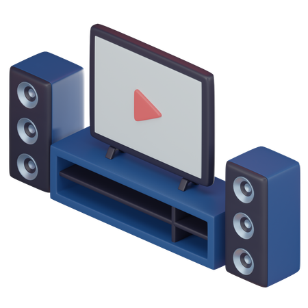 Home Theatre  3D Icon
