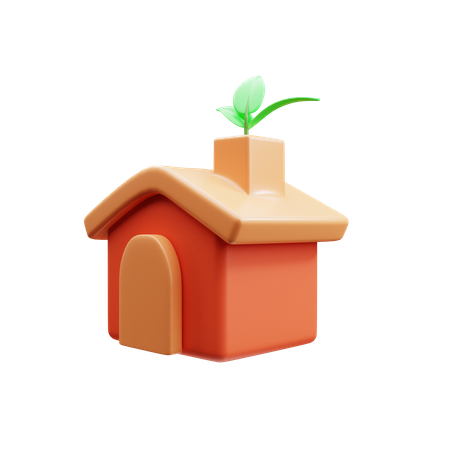 Home tree  3D Illustration