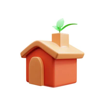 Home tree  3D Illustration