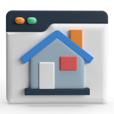 Home Webpage  3D Icon