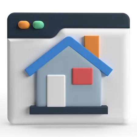 Home Webpage  3D Icon