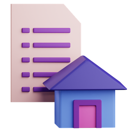 Home Work  3D Icon