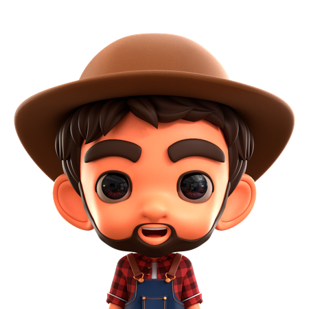 Agricultor masculino  3D Icon