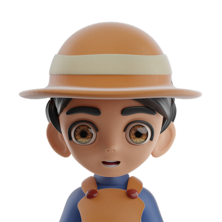 Agricultor masculino  3D Icon