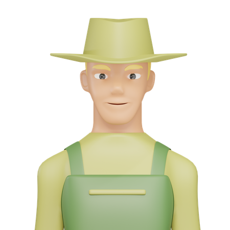 Agricultor masculino  3D Icon