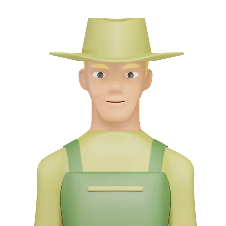 Agricultor masculino  3D Icon