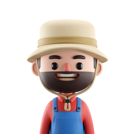 Agricultor masculino  3D Icon