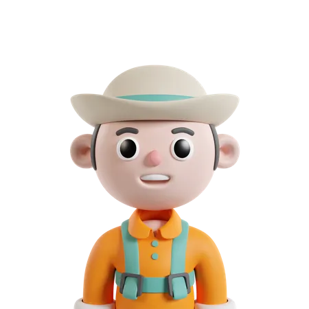 Agricultor masculino  3D Icon