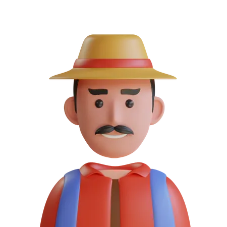 Agricultor masculino  3D Icon