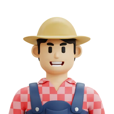 Agricultor masculino  3D Icon