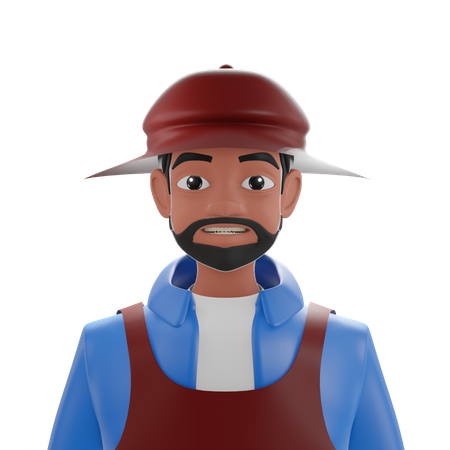 Agricultor masculino  3D Icon