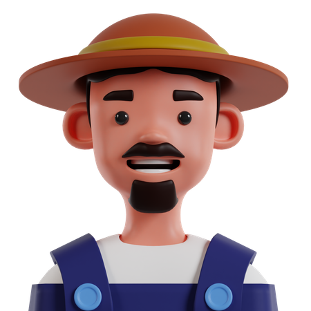 Agricultor masculino  3D Icon