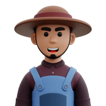 Agricultor masculino  3D Icon