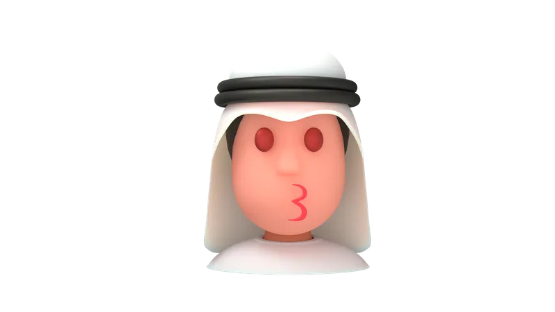 Homem árabe romântico  3D Emoji