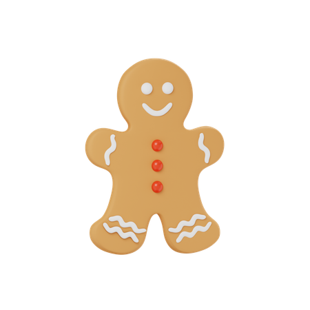 Homem de gengibre  3D Icon