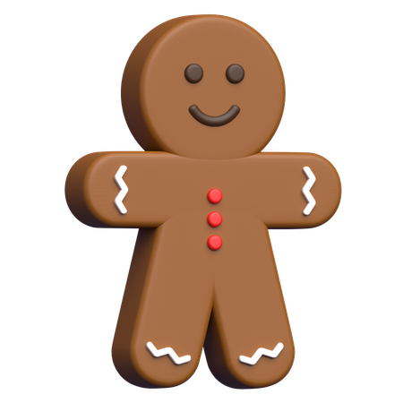 Boneco de gengibre de natal  3D Icon