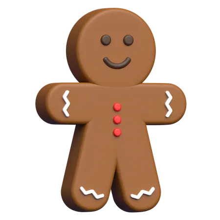 Boneco de gengibre de natal  3D Icon