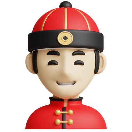 Homem chinês  3D Icon
