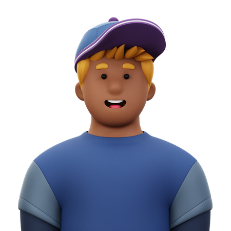 Homem com chapéu  3D Icon
