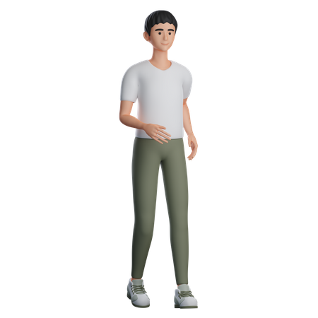 Homem Com Gesto De Caminhada  3D Illustration