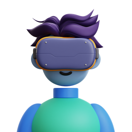 Homem com óculos vr  3D Icon