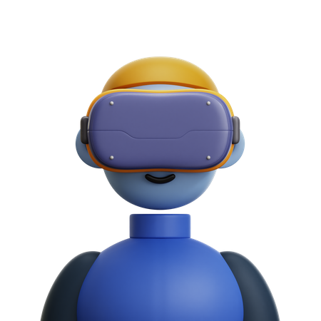 Homem com óculos vr  3D Icon