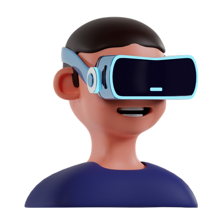 Homem com óculos vr  3D Icon