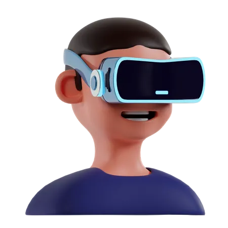 Homem com óculos vr  3D Icon