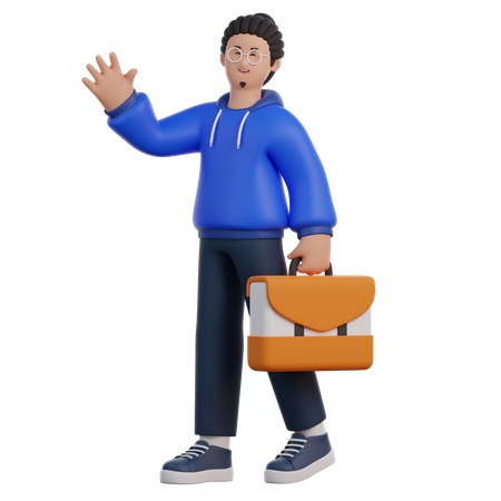 Homem com maleta  3D Icon