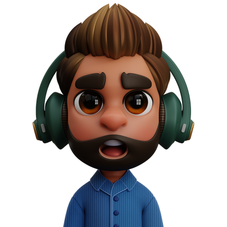 HOMEM COM ROUPA DE DORMIR  3D Icon